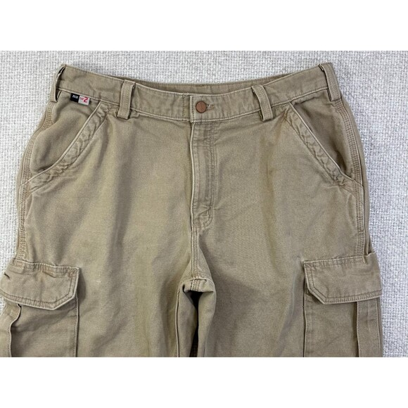 Carhartt FR Pants Men's 36x30 (Fits 35x29) Beige Cargo Flame Resistant FRB240 - Picture 2 of 14